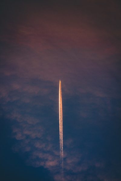 Aerospace rocket in flight